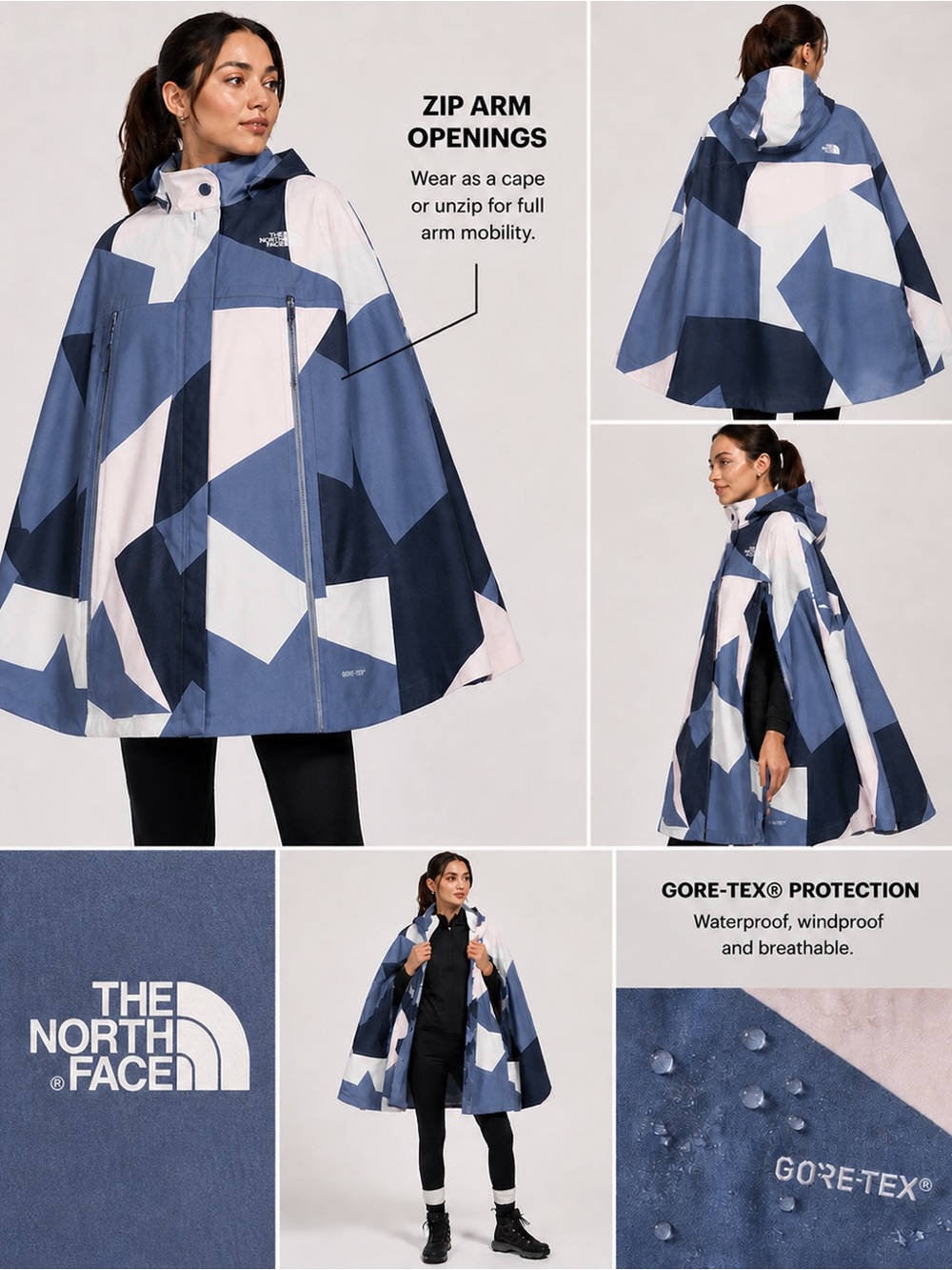 The North Face Apex Flex GTX Gore-Tex Cape Poncho Jacket Women’s M